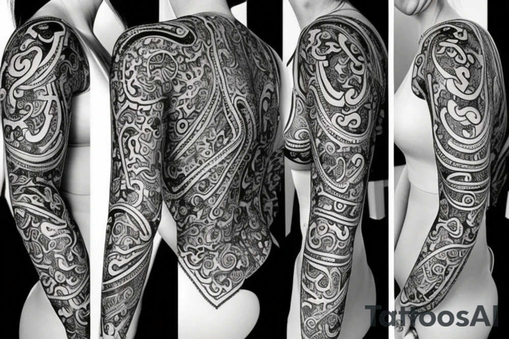 Womans body tattoo idea
