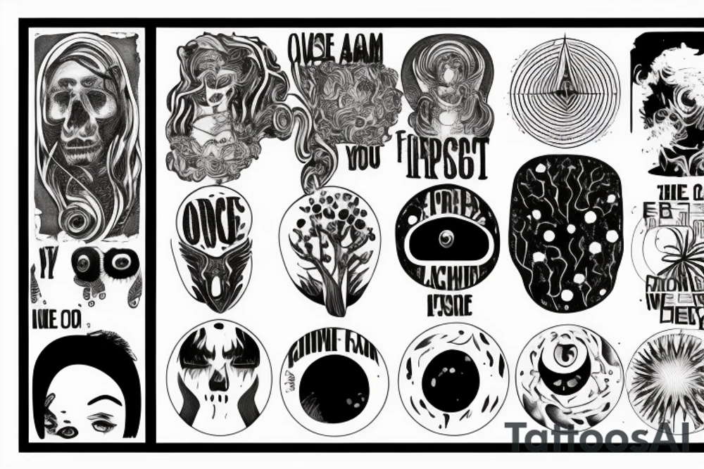 Throughout heaven and earth, I alone am honored

see through your eyes

Keep the fire and disco

You're first thought is what you were conditioned to think, the second is the one that defines you

The Universe does not care tattoo idea