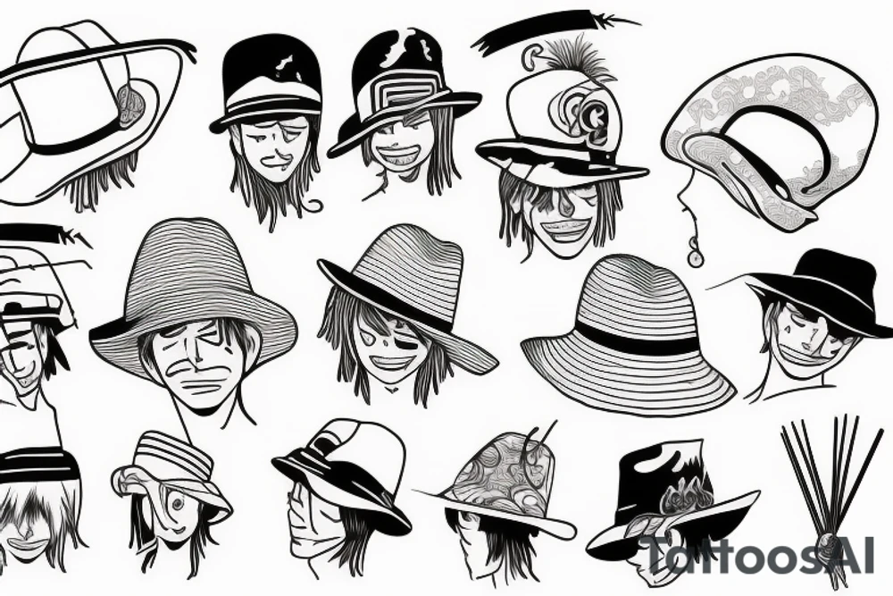 luffys straw hat tattoo idea