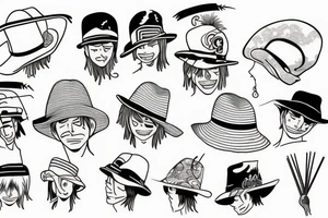 luffys straw hat tattoo idea