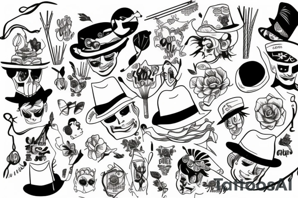 luffys straw hat tattoo idea