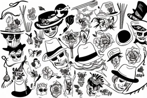 luffys straw hat tattoo idea