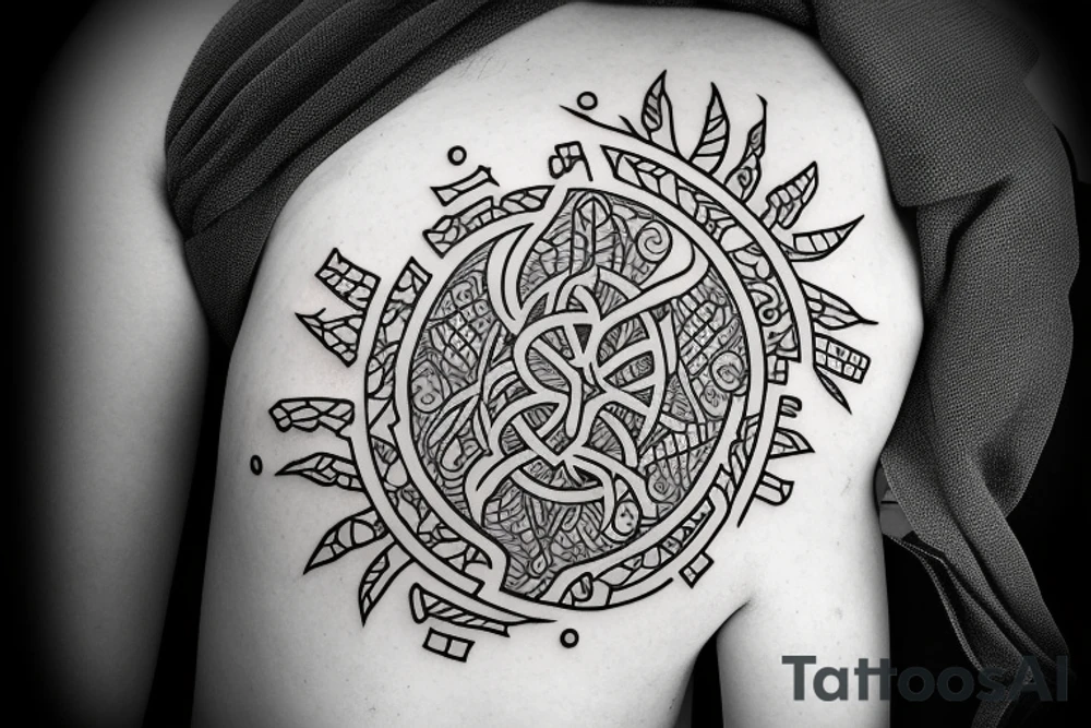 Logo inside a shield tattoo idea