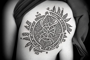 Logo inside a shield tattoo idea