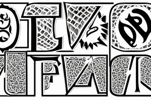 Letters R D inside a shield tattoo idea