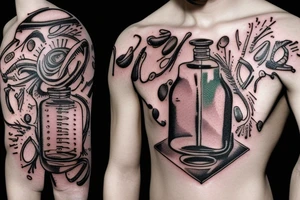 DNA in a flask tattoo idea