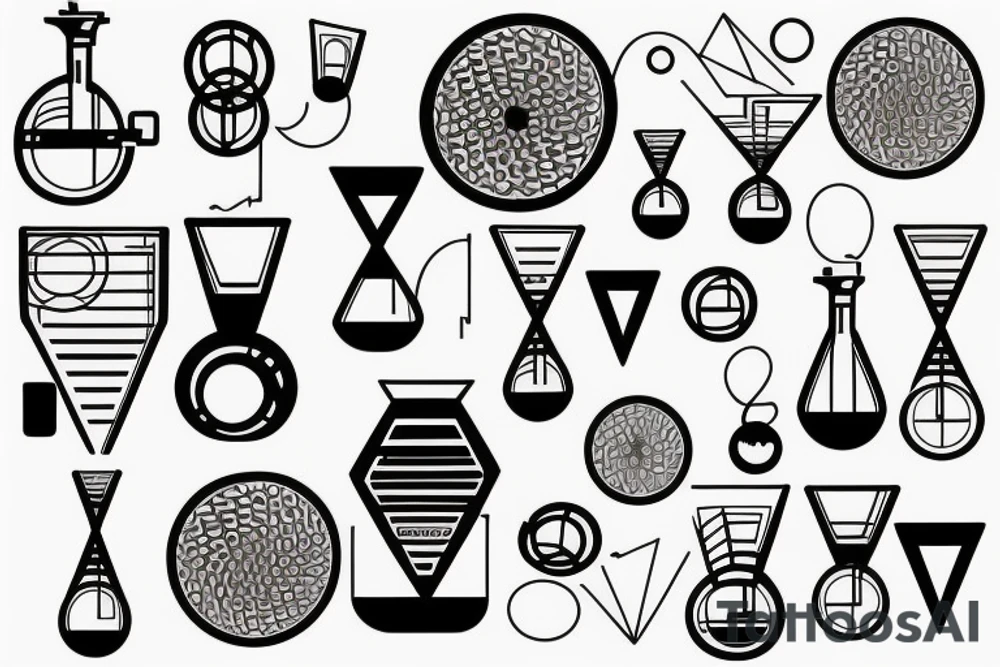 DNA in a flask tattoo idea