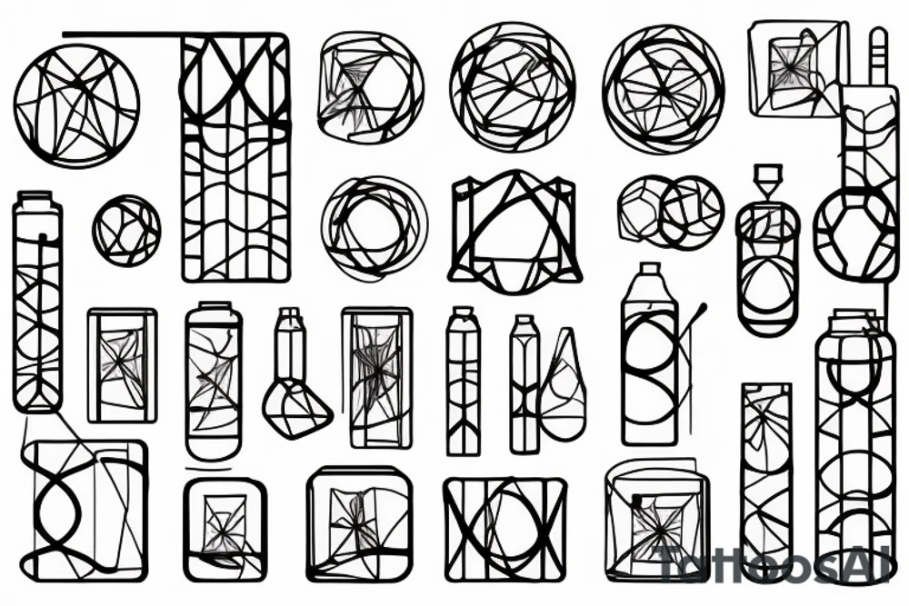 DNA in a flask tattoo idea