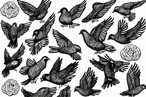 pigeon not war friends love tattoo idea