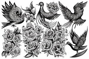 dove of peace friends tattoo idea