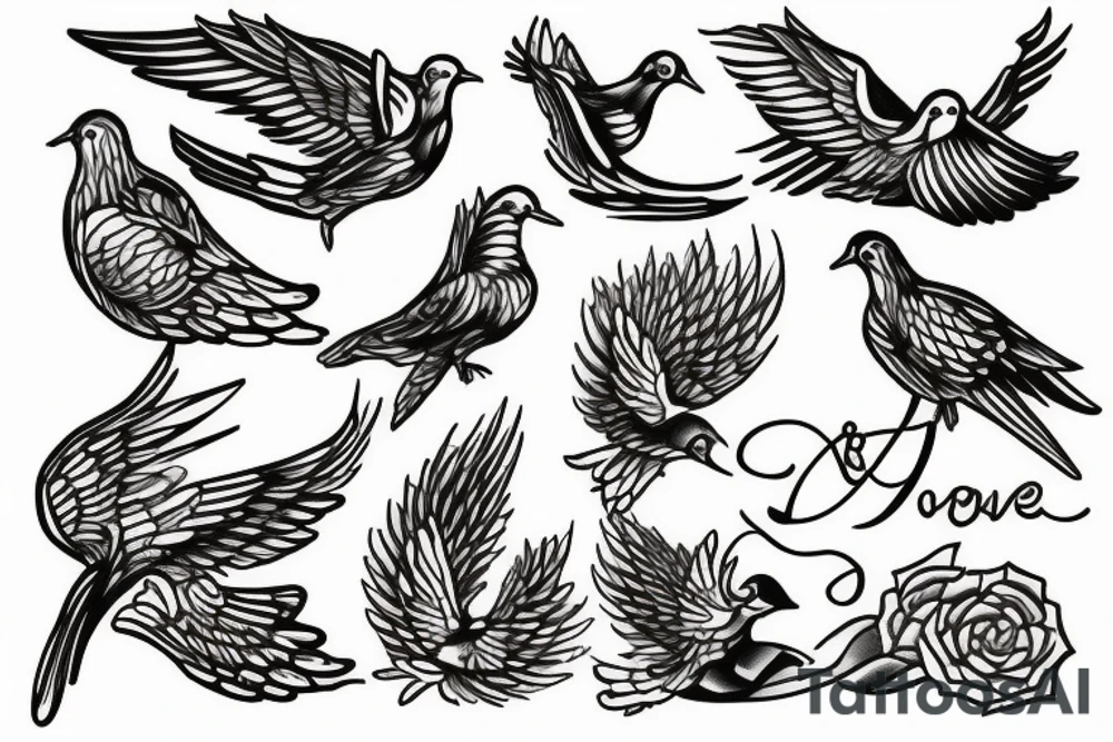 dove of peace tattoo idea