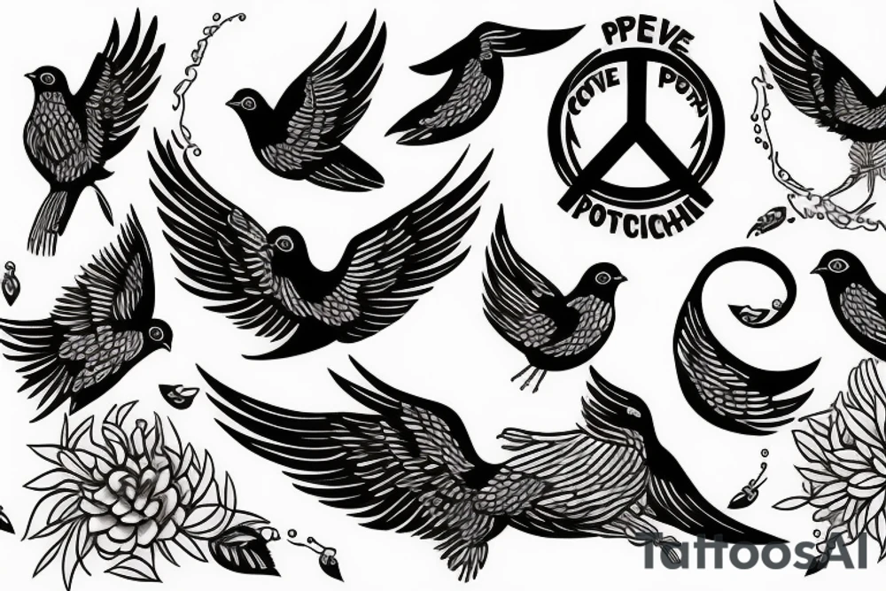 dove of peace tattoo idea