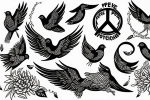 dove of peace tattoo idea