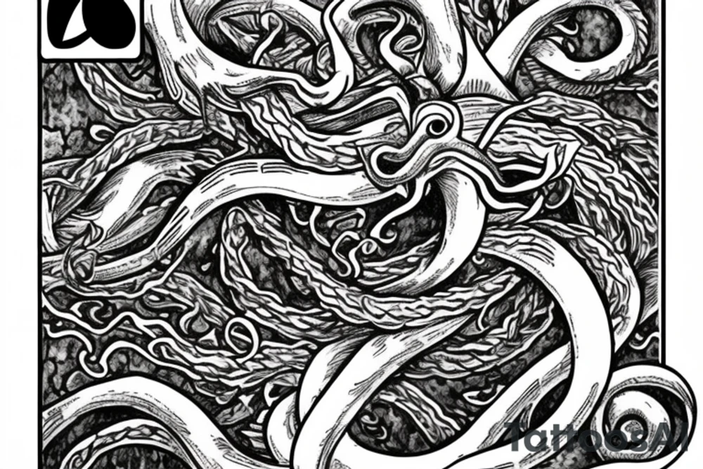 Kraken taken the ship and above the ship flying the seagulls and somewhere above the pair of kings cards tattoo idea