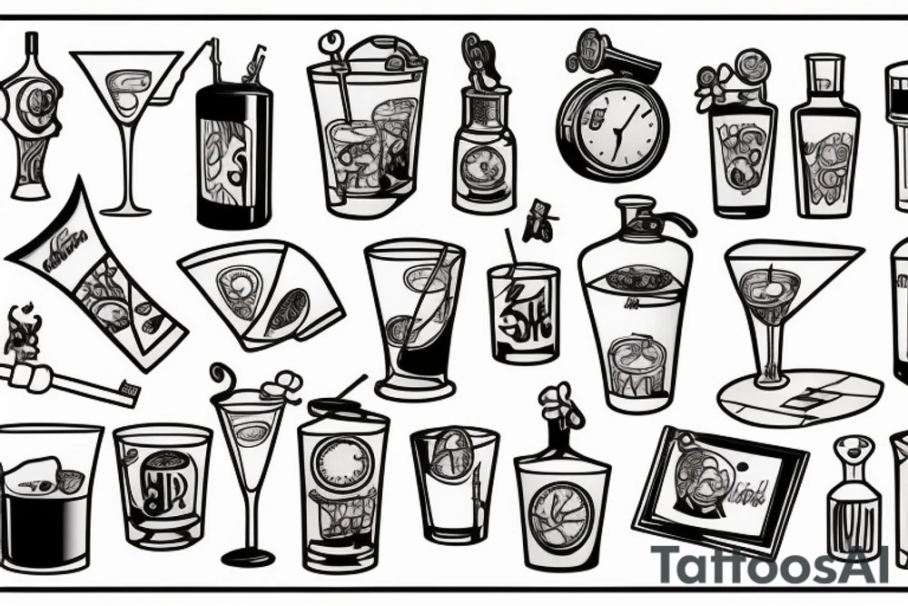 Mixologist Accountant tattoo idea