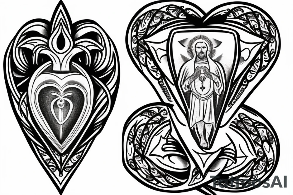 Sacred heart tattoo idea