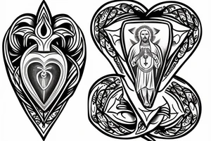 Sacred heart tattoo idea