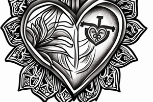 Sacred heart tattoo idea