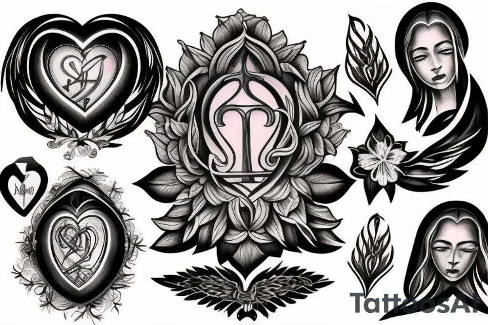 Sacred heart tattoo idea