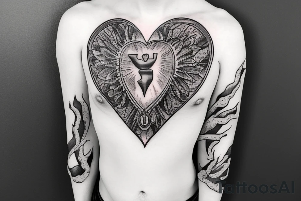 Sacred heart tattoo idea