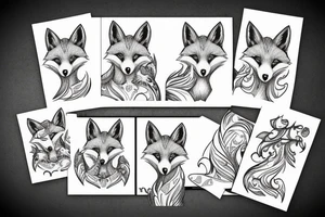Fox foxes run tattoo idea