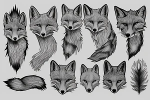 Fox foxes forest tattoo idea