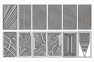 black straight lines fractal designs angular infinity tattoo idea