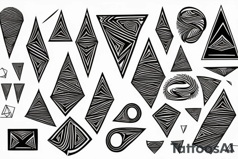 black straight lines fractal designs angular infinity tattoo idea black straight lines fractal designs angular infinity tattoo idea