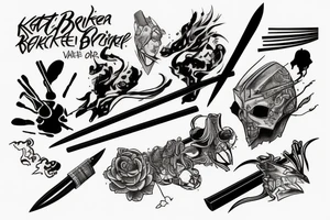 katana breaks on the barrier tattoo idea