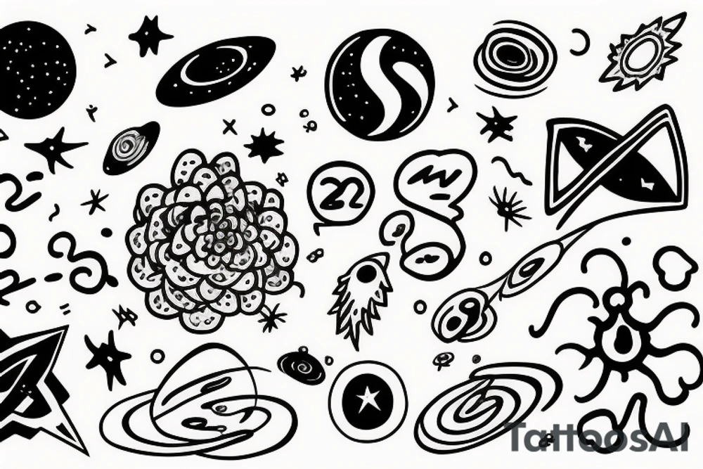 troubled teen growing into adult peacefully connected to the universe.

Im home tattoo idea