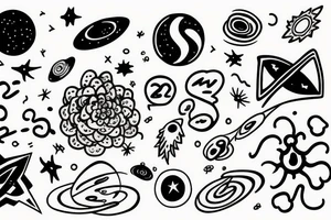troubled teen growing into adult peacefully connected to the universe.

Im home tattoo idea
