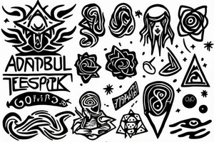troubled teen growing into adult peacefully connected to the universe.

Im home tattoo idea