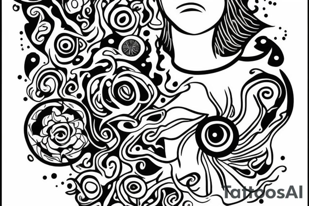 troubled teen growing into adult peacefully connected to the universe.

I am home tattoo idea