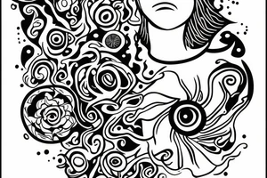 troubled teen growing into adult peacefully connected to the universe.

I am home tattoo idea