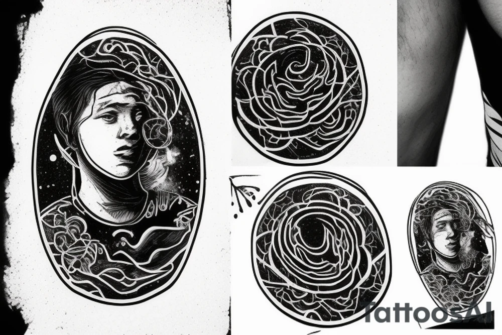 troubled teen growing into adult peacefully connected to the universe.

I am home symbol tattoo idea