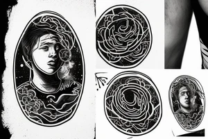 troubled teen growing into adult peacefully connected to the universe.

I am home symbol tattoo idea