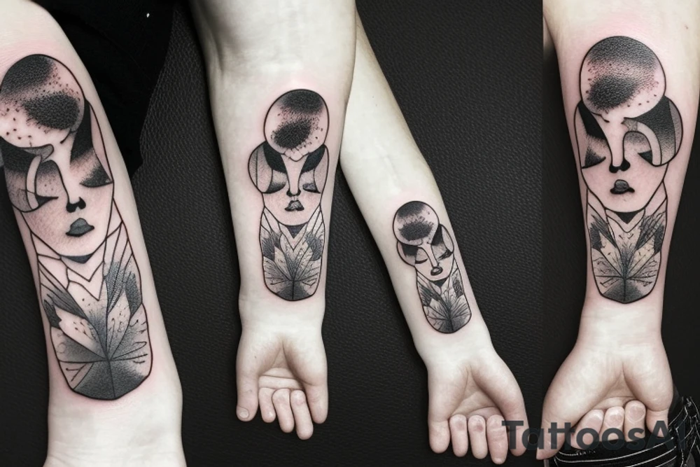 troubled teen growing into adult peacefully connected to the universe.

I am home symbol tattoo idea