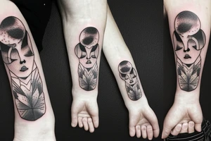 troubled teen growing into adult peacefully connected to the universe.

I am home symbol tattoo idea