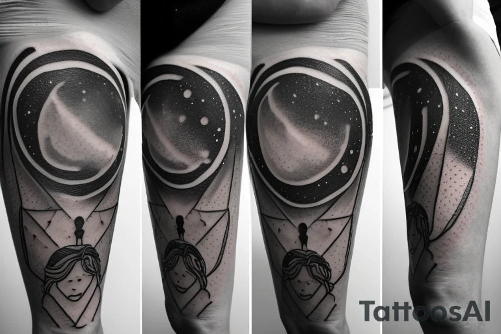 troubled teen growing into adult peacefully connected to the universe symbol

I am home symbol tattoo idea