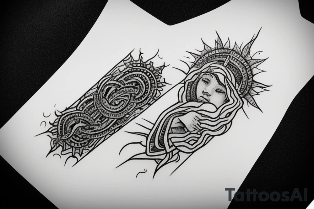 troubled teen growing into adult peacefully connected to the universe

I am home symbol tattoo idea