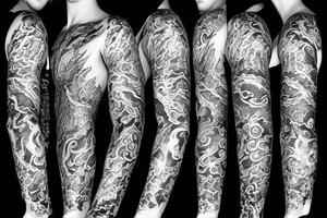 Statue of David ocean waves tattoo idea