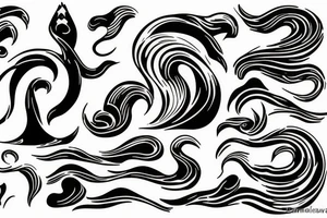 Statue of David ocean waves tattoo idea