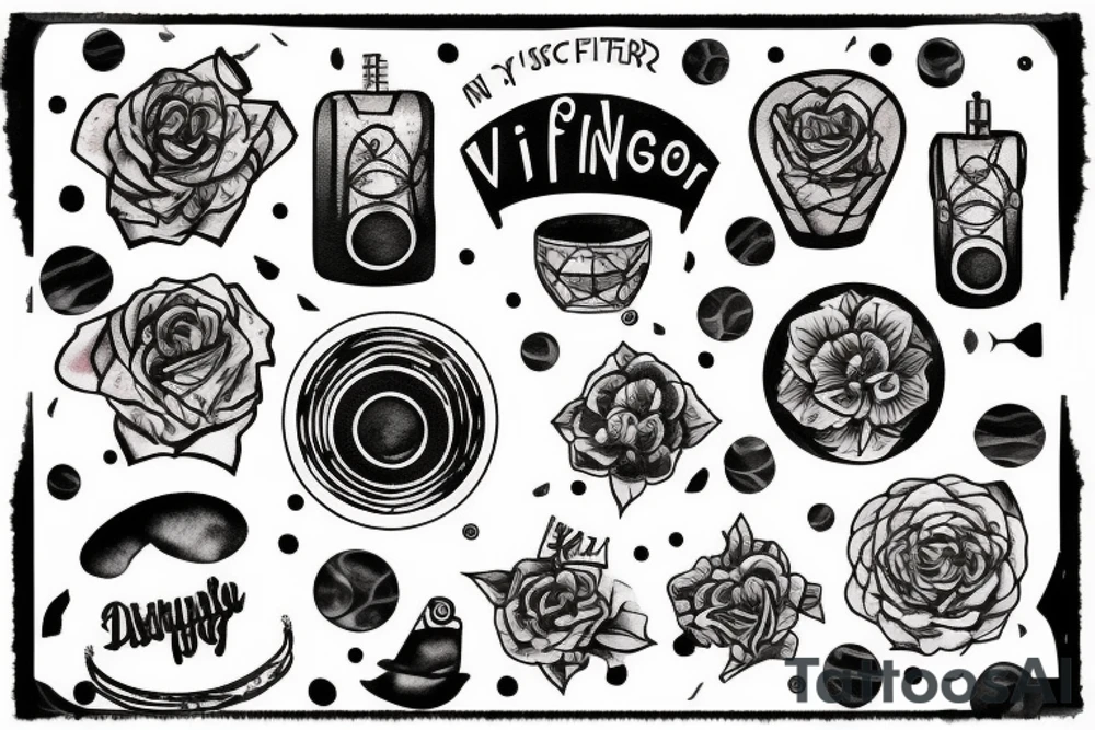 vibing with disco tattoo idea