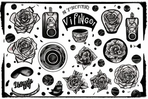vibing with disco tattoo idea