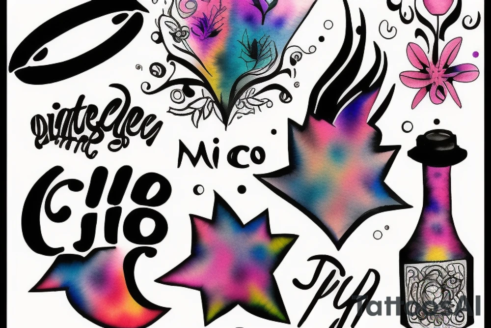 vibing with disco tattoo idea