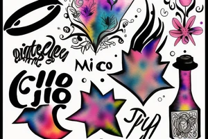 vibing with disco tattoo idea