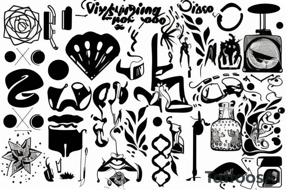 vibing with disco tattoo idea