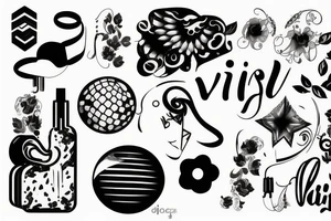 vibing with disco tattoo idea