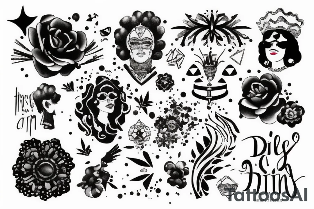 vibing with disco tattoo idea