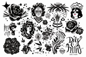 vibing with disco tattoo idea